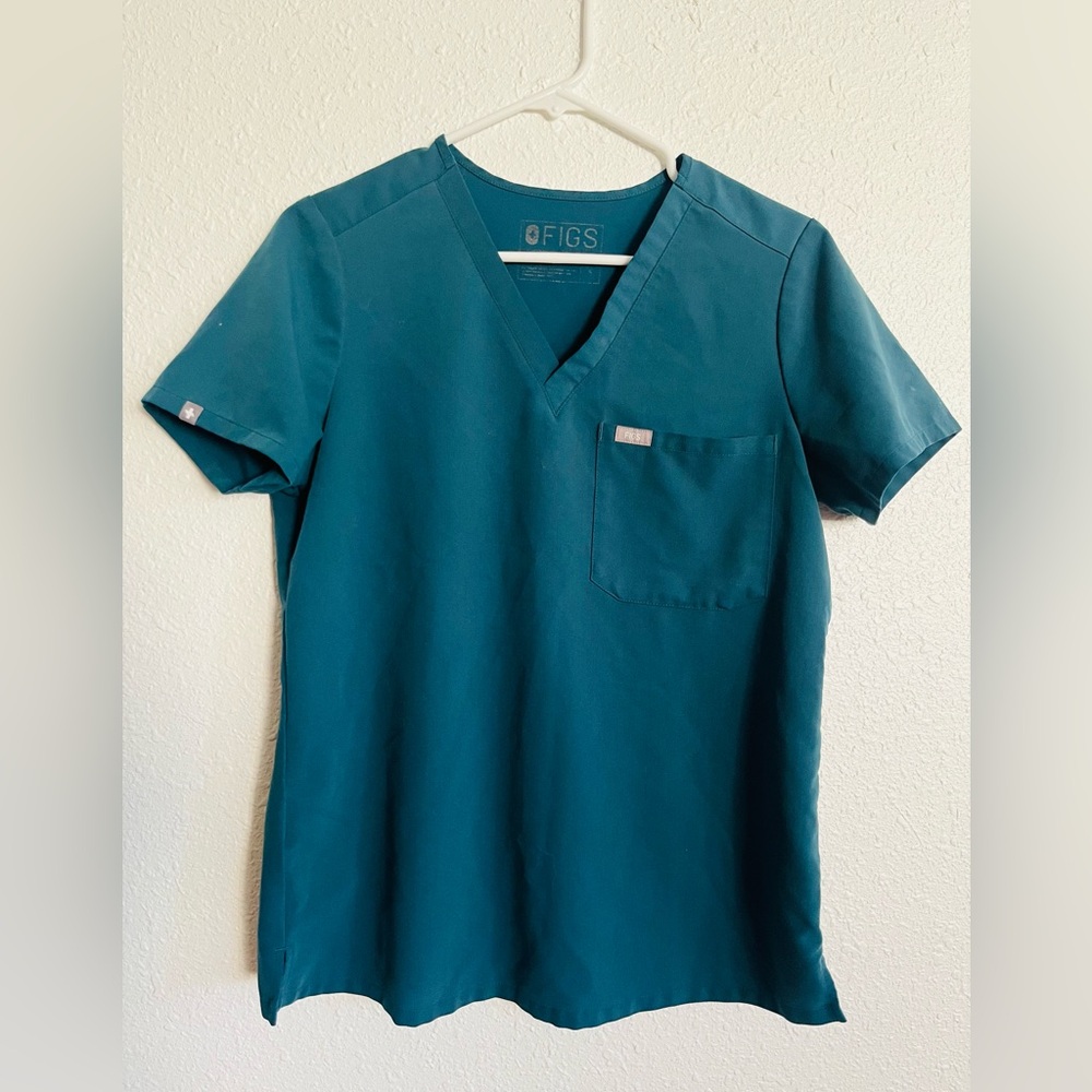 Figs Catarina Caribbean Blue Top
